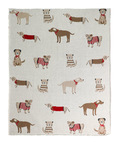 Pluchi Forver Friends Knitted Baby Blanket-100% Cotton-Light Grey-For Infants