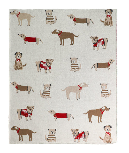 Pluchi Forver Friends Knitted Baby Blanket-100% Cotton-Light Grey-For Infants