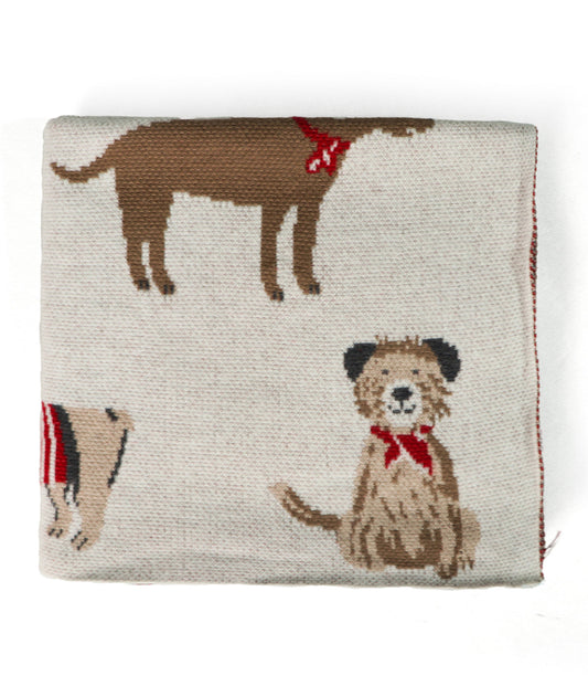 Pluchi Forver Friends Knitted Baby Blanket-100% Cotton-Light Grey-For Infants