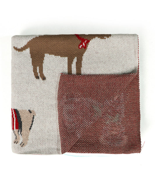 Pluchi Forver Friends Knitted Baby Blanket-100% Cotton-Light Grey-For Infants