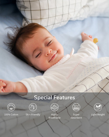 Pomme Cute Rainbow Knitted Ultra Soft Blanket-100% Cotton-Multicolor-For Infants