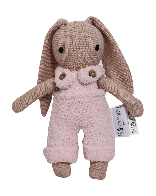 Pomme Rosie The Bunny With Dress Knitted Stuffed Soft Toy-Plush Cuddly Toy For Newborn