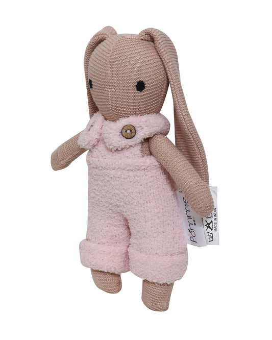 Pomme Rosie The Bunny With Dress Knitted Stuffed Soft Toy-Plush Cuddly Toy For Newborn
