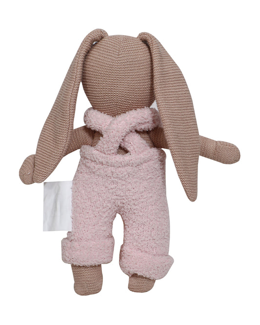 Pomme Rosie The Bunny With Dress Knitted Stuffed Soft Toy-Plush Cuddly Toy For Newborn