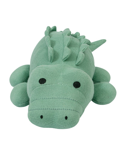 Pomme Crocodile Knitted Soft Toy-Easy Washable-Plush Cuddly Toy For Newborn