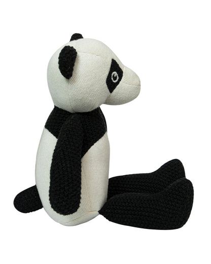 Pomme Panda Knitted Stuffed Soft Toy-Plush Cuddly Toy For Newborn