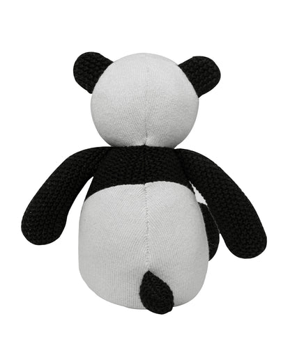 Pomme Panda Knitted Stuffed Soft Toy-Plush Cuddly Toy For Newborn