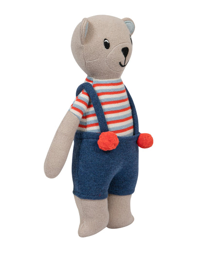 Pomme Tuffy Multicolor Knitted Stuffed Soft Toy-Plush Cuddly Toy For Newborn