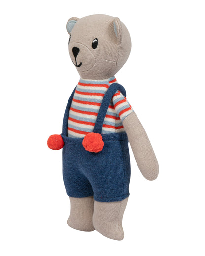 Pomme Tuffy Multicolor Knitted Stuffed Soft Toy-Plush Cuddly Toy For Newborn