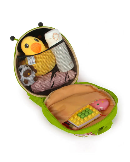 Very Peri Cute Ladybug Luck Backpack-Green-Adjustable Shoulder Straps-Preschool Nursery Travel Bag