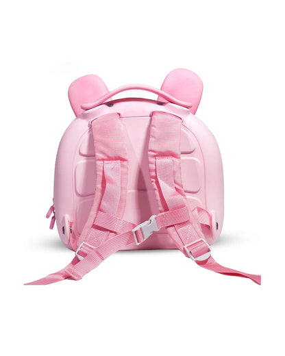 Very Peri Cute Bear Ears Backpack-Pink-Adjustable Shoulder Straps-Preschool Nursery Travel Bag