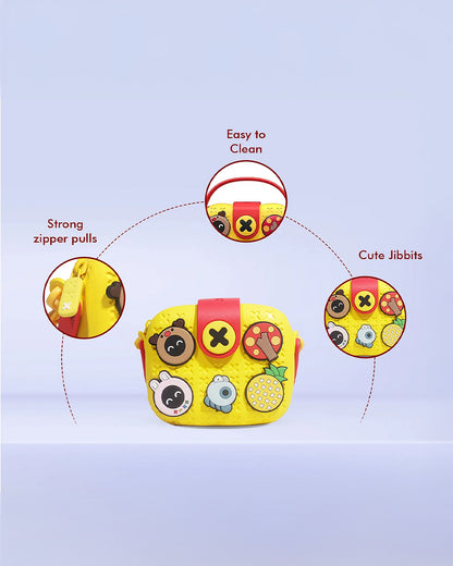 Very Peri Yellow Sling Bag-Daypack-EVA-For Infants