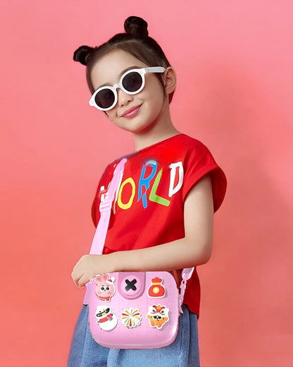 Very Peri Pink Sling Bag-Daypack-EVA-For Infants