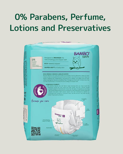 Bambo Nature Tape Diapers-Size 6, XXL (16 Kg+)-Chlorine Free-With Wetness Indicator-Dermatologically Tested