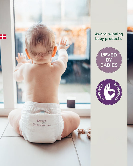 Bambo Nature Tape Diapers-Size 4, Large (7-14 Kg)-Chlorine Free-With Wetness Indicator-Dermatologically Tested