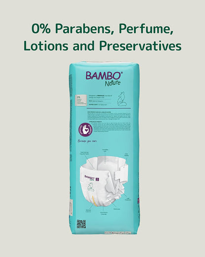 Bambo Nature Tape Diapers-Size 5, XL (12-18 Kg)-Chlorine Free-With Wetness Indicator-Dermatologically Tested
