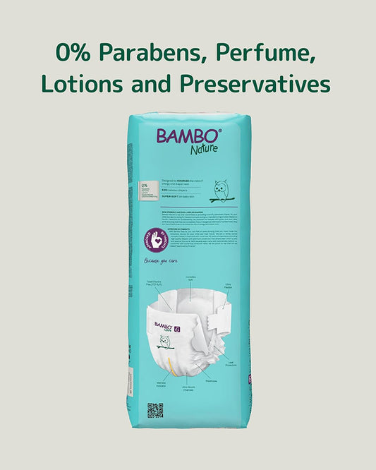 Bambo Nature Tape Diapers-Size 6, XXL (16 Kg+)-Chlorine Free-With Wetness Indicator-Dermatologically Tested