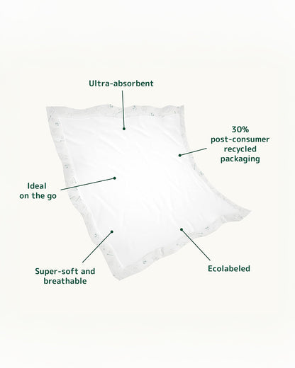 Bambo Nature Disposable Diaper Changing Mat-With 1000ml Absorbency-Dermatologically Tested-60x60cm