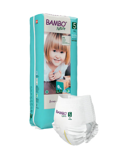 Bambo Nature Diaper Pants-Size 5, XL (11-17 Kg)-Chlorine Free-With Wetness Indicator-Dermatologically Tested
