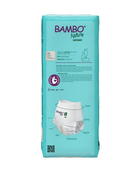 Bambo Nature Diaper Pants-Size 5, XL (11-17 Kg)-Chlorine Free-With Wetness Indicator-Dermatologically Tested