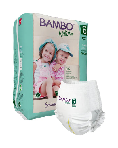 Bambo Nature Diaper Pants-Size 6, XXL (15 Kg+)-Chlorine Free-With Wetness Indicator-Dermatologically Tested
