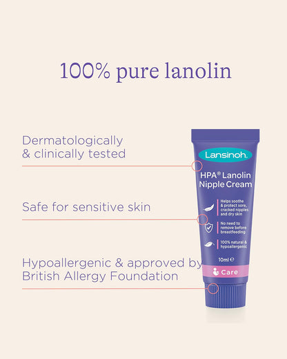 Lansinoh HPA Lanolin Nipple Cream-For Cracked, Dry & Sore Nipples-Breastfeeding Safe