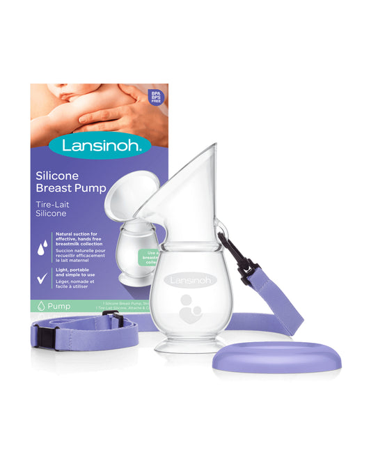 Lansinoh Silicone Breast Pump-Includes Adjustable Neck Strap-Suction Base-BPA Free-105ml