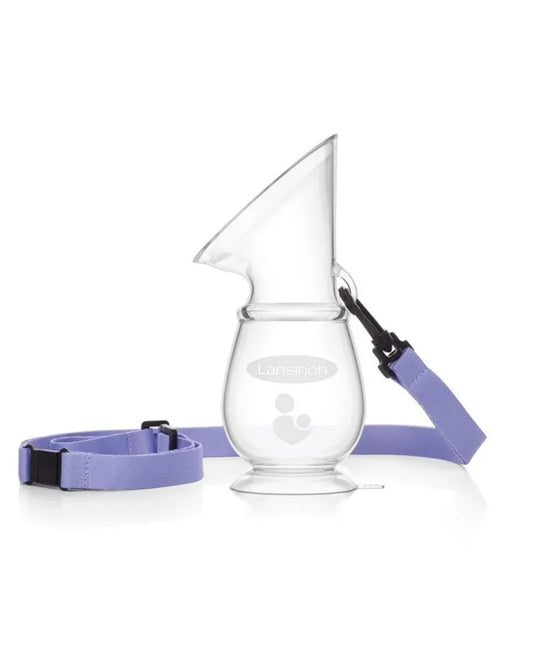 Lansinoh Silicone Breast Pump-Includes Adjustable Neck Strap-Suction Base-BPA Free-105ml