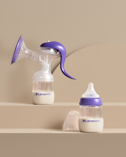 Lansinoh Manual Breast Pump With Dual Suction Mode-BPA Free-Convenient & Portable