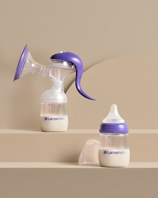 Lansinoh Manual Breast Pump With Dual Suction Mode-BPA Free-Convenient & Portable