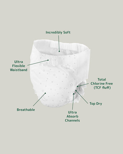 Bambo Nature Dreamy Night Pants-Large (35-50 Kg)-Skin Friendly & Ultra Absorbent-Ultra Flexible Waistband-For 8 to 15Y