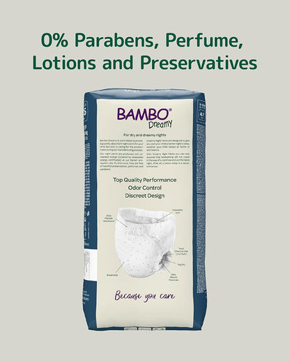Bambo Nature Dreamy Night Pants-Large (35-50 Kg)-Skin Friendly & Ultra Absorbent-Ultra Flexible Waistband-For 8 to 15Y