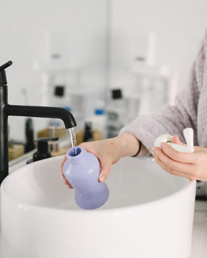 Lansinoh Post-Birth Perineal Wash Bottle-Angled Spout-Helps Cleanse Hard to reach Areas-with Travel Wash Pump