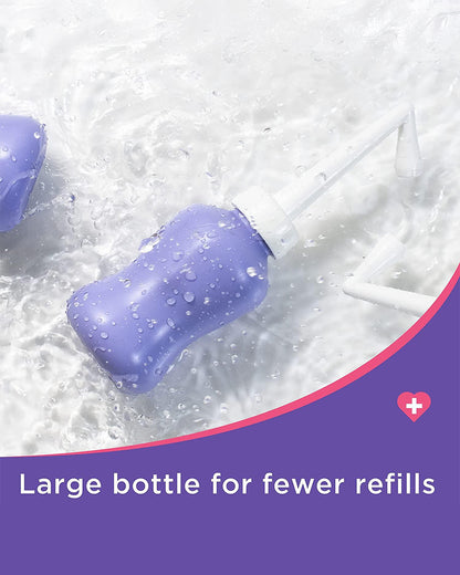 Lansinoh Post-Birth Perineal Wash Bottle-Angled Spout-Helps Cleanse Hard to reach Areas-with Travel Wash Pump
