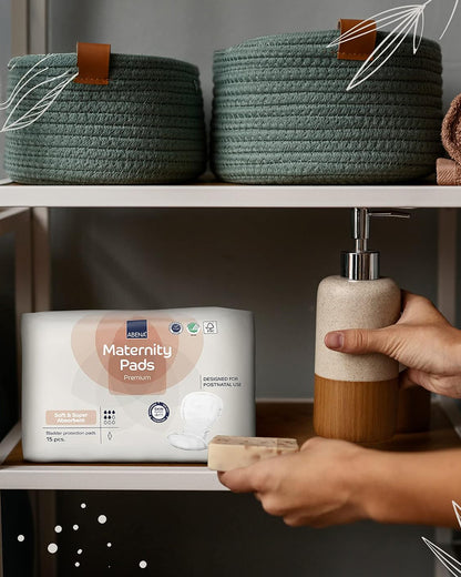Abena Premium Maternity Pads-Super Absorption & Soft Disposable Pads-For Post Delivery Heavy Flow
