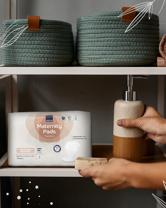 Abena Premium Maternity Pads-Super Absorption & Soft Disposable Pads-For Post Delivery Heavy Flow