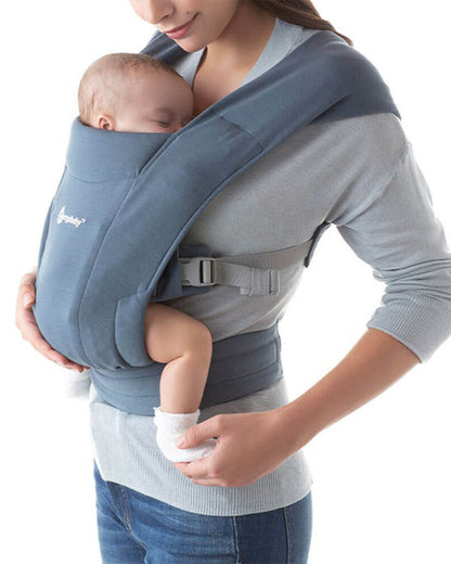 Ergobaby Embrace Baby Carrier-With 3 Carry Positions-Hip Healthy Certified-Breastfeeding Friendly-Cushioned Neck Support-For 0 to 18M (3.2 to 11.3 Kg)-Oxford Blue