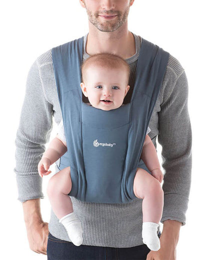 Ergobaby Embrace Baby Carrier-With 3 Carry Positions-Hip Healthy Certified-Breastfeeding Friendly-Cushioned Neck Support-For 0 to 18M (3.2 to 11.3 Kg)-Oxford Blue