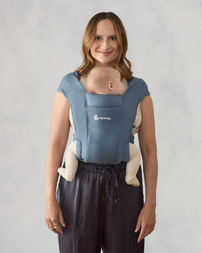 Ergobaby Embrace Baby Carrier-With 3 Carry Positions-Hip Healthy Certified-Breastfeeding Friendly-Cushioned Neck Support-For 0 to 12M (3.2 to 11.3 Kg)-Oxford Blue