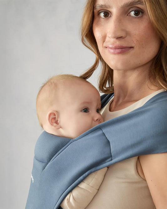 Ergobaby Embrace Baby Carrier-With 3 Carry Positions-Hip Healthy Certified-Breastfeeding Friendly-Cushioned Neck Support-For 0 to 12M (3.2 to 11.3 Kg)-Oxford Blue