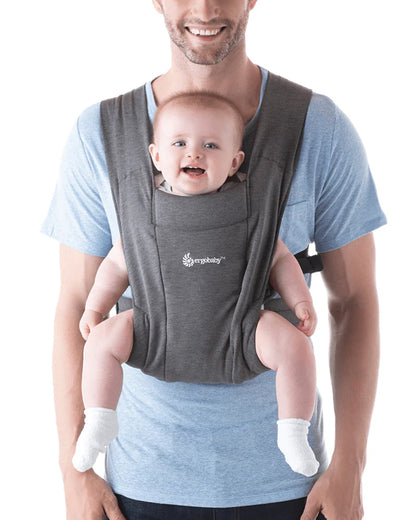 Ergobaby Embrace Baby Carrier-With 3 Carry Positions-Hip Healthy Certified-Breastfeeding Friendly-Cushioned Neck Support-For 0 to 18M (3.2 to 11.3 Kg)-Heather Grey