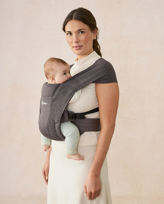 Ergobaby Embrace Baby Carrier-With 3 Carry Positions-Hip Healthy Certified-Breastfeeding Friendly-Cushioned Neck Support-For 0 to 12M (3.2 to 11.3 Kg)-Heather Grey