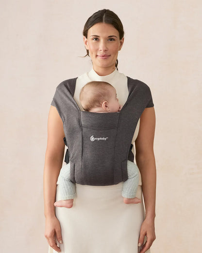 Ergobaby Embrace Baby Carrier-With 3 Carry Positions-Hip Healthy Certified-Breastfeeding Friendly-Cushioned Neck Support-For 0 to 12M (3.2 to 11.3 Kg)-Heather Grey