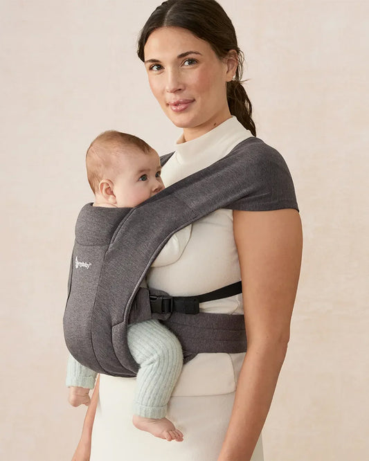 Ergobaby Embrace Baby Carrier-With 3 Carry Positions-Hip Healthy Certified-Breastfeeding Friendly-Cushioned Neck Support-For 0 to 12M (3.2 to 11.3 Kg)-Heather Grey