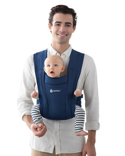 Ergobaby Embrace Baby Carrier-With 3 Carry Positions-Hip Healthy Certified-Breastfeeding Friendly-Cushioned Neck Support-For 0 to 18M (3.2 to 11.3 Kg)-Midnight Blue