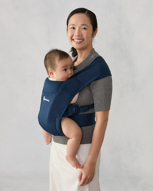 Ergobaby Embrace Baby Carrier-With 3 Carry Positions-Hip Healthy Certified-Breastfeeding Friendly-Cushioned Neck Support-For 0 to 12M (3.2 to 11.3 Kg)-Midnight Blue