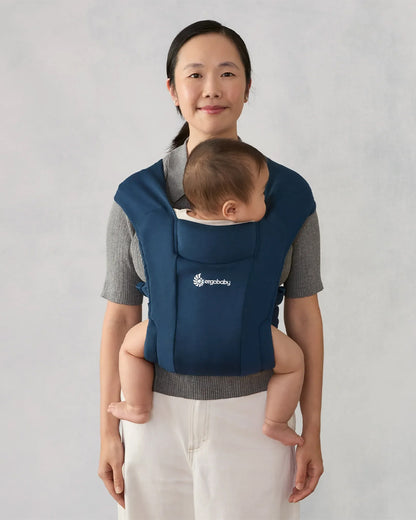 Ergobaby Embrace Baby Carrier-With 3 Carry Positions-Hip Healthy Certified-Breastfeeding Friendly-Cushioned Neck Support-For 0 to 12M (3.2 to 11.3 Kg)-Midnight Blue