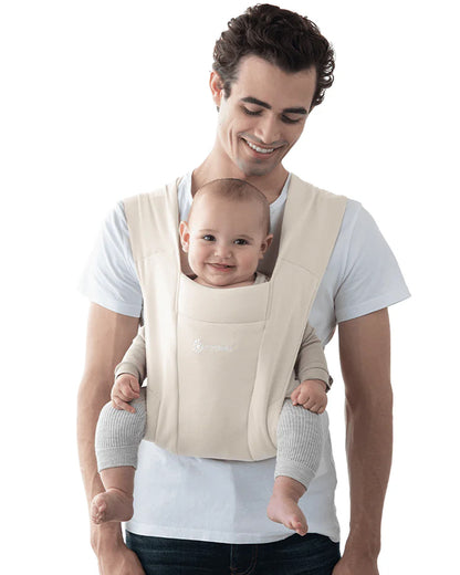 Ergobaby Embrace Baby Carrier-With 3 Carry Positions-Hip Healthy Certified-Breastfeeding Friendly-Cushioned Neck Support-For 0 to 18M (3.2 to 11.3 Kg)-Cream
