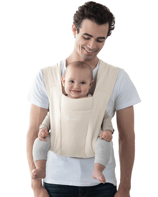 Ergobaby Embrace Baby Carrier-With 3 Carry Positions-Hip Healthy Certified-Breastfeeding Friendly-Cushioned Neck Support-For 0 to 18M (3.2 to 11.3 Kg)-Cream