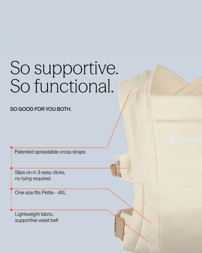 Ergobaby Embrace Baby Carrier-With 3 Carry Positions-Hip Healthy Certified-Breastfeeding Friendly-Cushioned Neck Support-For 0 to 12M (3.2 to 11.3 Kg)-Cream